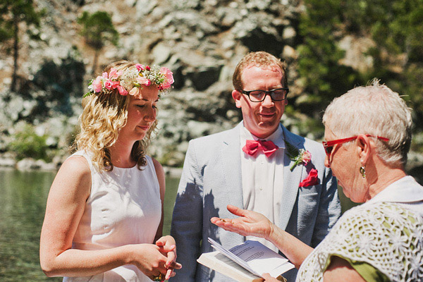 Outdoor California wedding ceremony