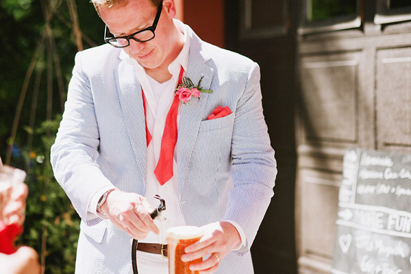 Outdoor California wedding reception
