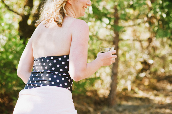 Bride in bathing suit