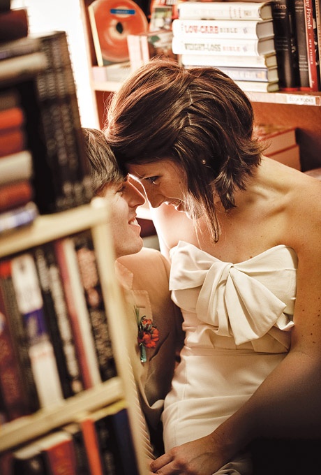 short-hair wedding