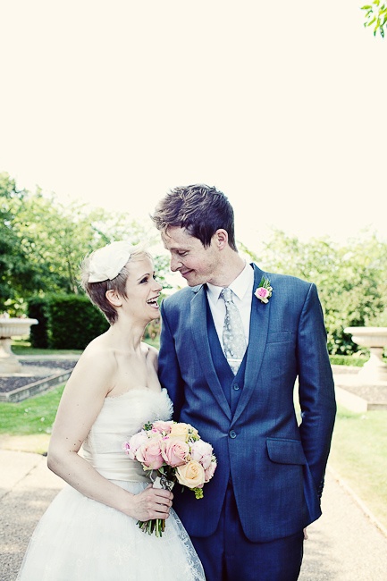 short hair wedding