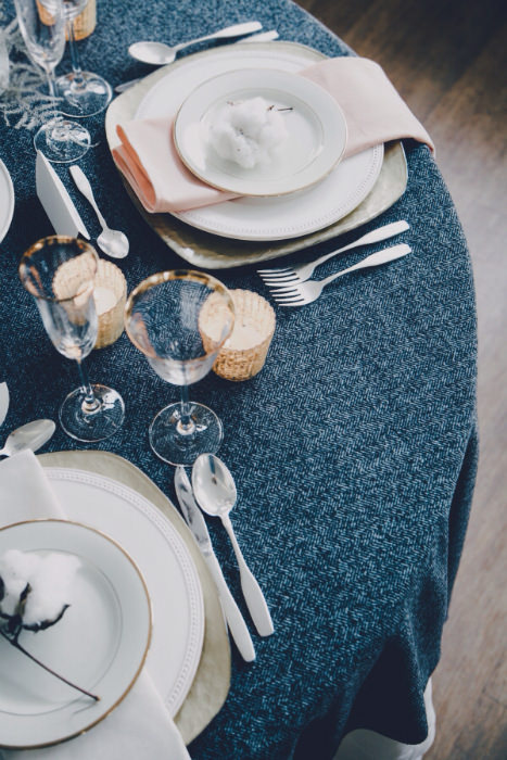 indigo linen tablecloth