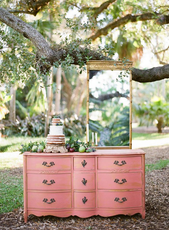 12 Pretty and Practical Ways to Use a Vintage Dresser in Your Wedding