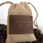 DIY Wedding Coffee Bean Favor Bags with Free Printable Labels