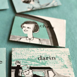 DIY Vintage Escort Card Fridge Magnets