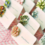 DIY Vintage Brooch Escort Cards