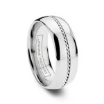 Tungsten Wedding Bands with Diamonds and Precious Metal Inlays