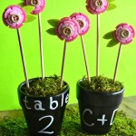 DIY Chalkboard Flower Pot Favors from Michaels