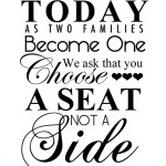 Free Wedding Printable: Choose a Seat, Not a Side