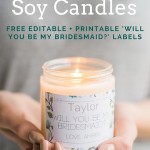 DIY Natural Lavender Soy Candles With Free Printable Labels