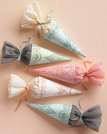 DIY favor cones