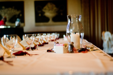 table setting country club wedding