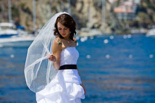bride outdoor destination wedding in california