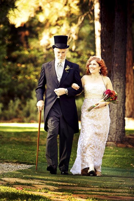 bride walking down aisle