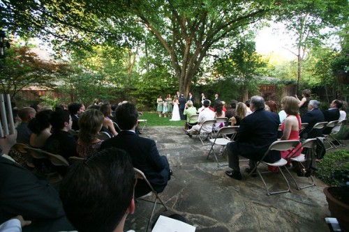 outdoor garden ceremony dallas texas wedding