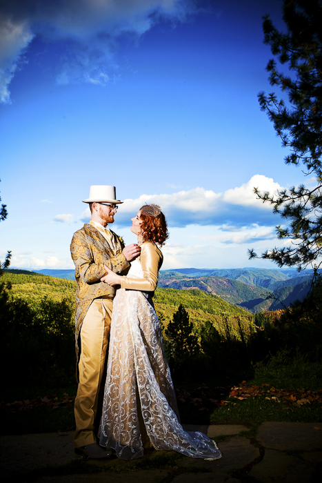 outdoors diy wedding couple california