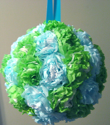 DIY tissue paper pomanders