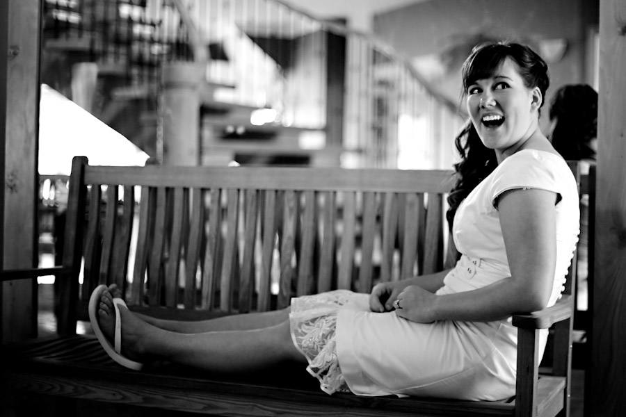 bride seated at elk view lodge