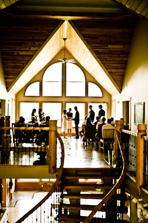 indoor wedding at elk view lodge