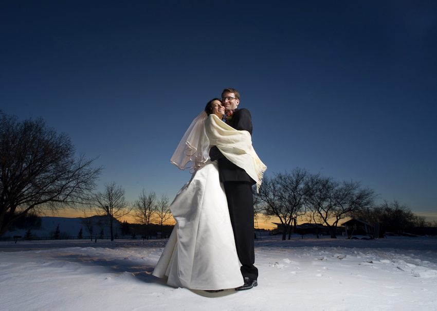 winter wedding in alberta winter bride