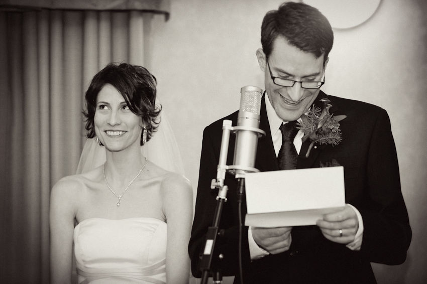 groom giving wedding speech