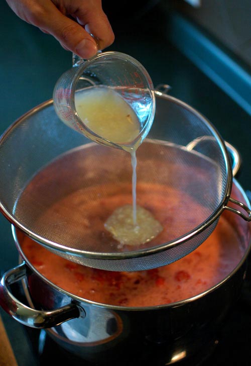 homemade strawberry jam lemon juice