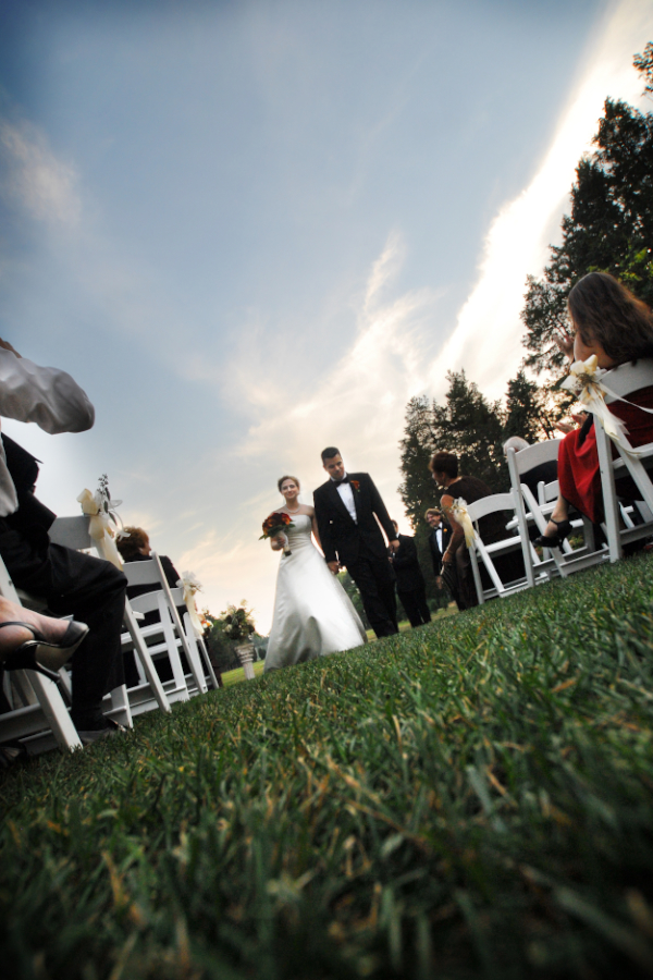 wedding ceremony at wadsworth mansion