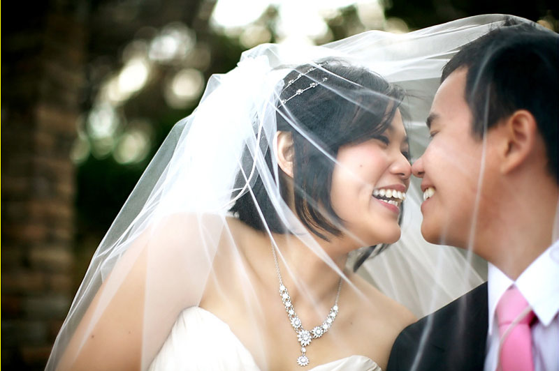 close up of wedding couple