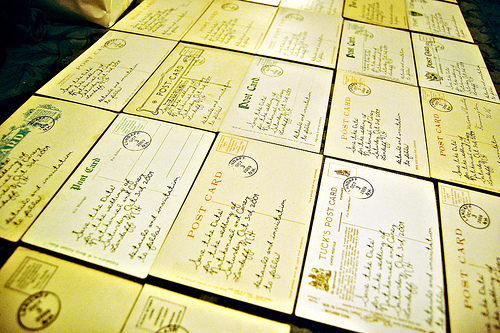 Diy Save The Dates Made From Vintage Postcards