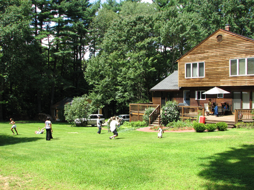 backyard wedding site