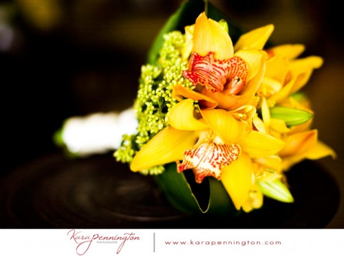 destination wedding bouquet yellow