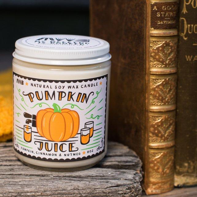 pumpkin juice soy candle