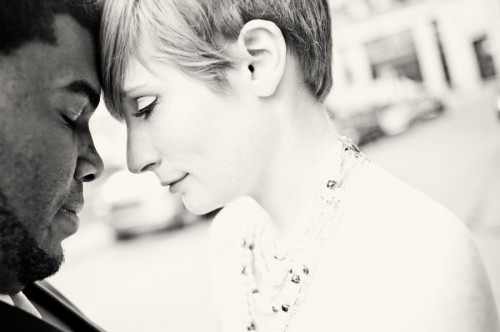 bride and groom portrait