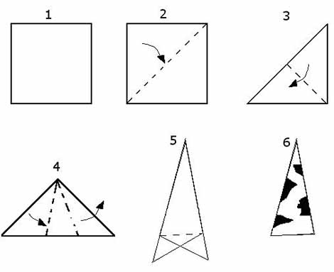 how to fold a paper snowflake