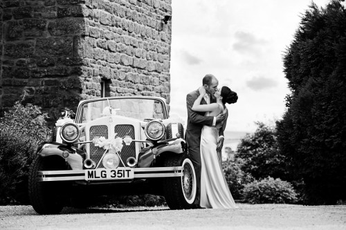 vintage wedding car