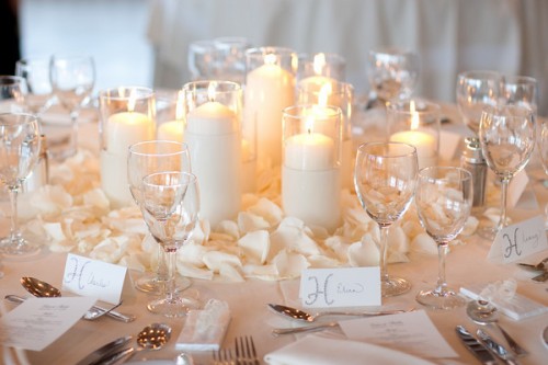 winter wedding centerpiece