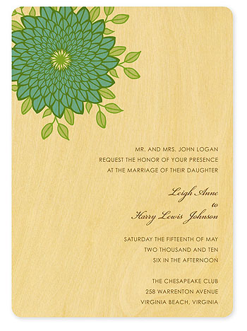 wood wedding invitations