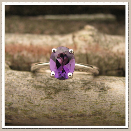 turtle dove amethyst ring