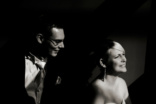 film noir wedding photography