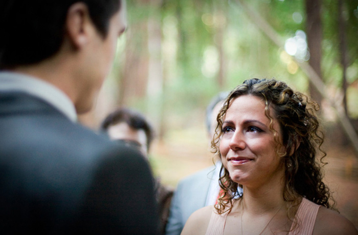 california forest wedding