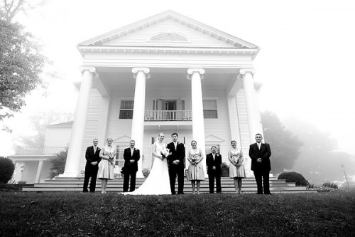 wedding in mist