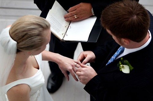 wedding ceremony in blowing rock