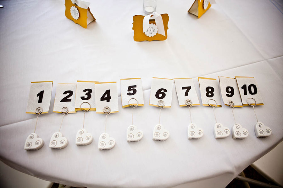 wedding table numbers