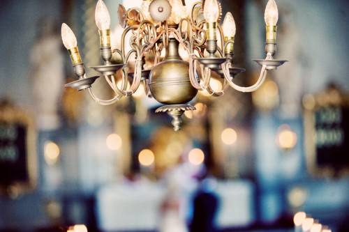 wedding chandelier reception