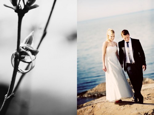 swedish wedding couple outdoors