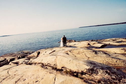 wedding couple on peninsula