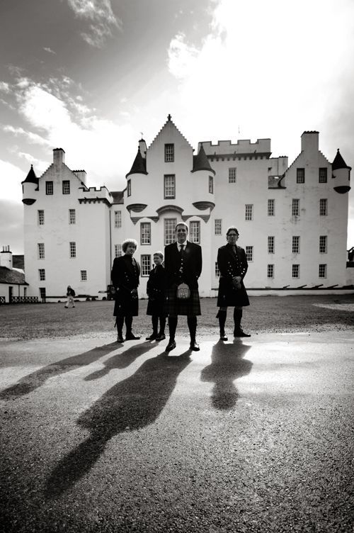 groomsmen blair castle in scotland