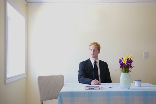 groom at table