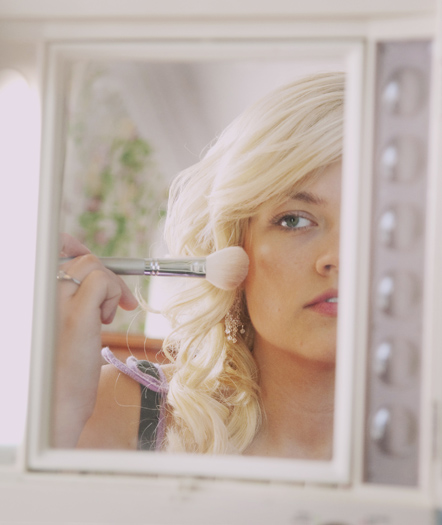 bride preparing for wedding