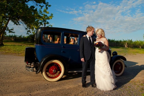 vintage wedding car